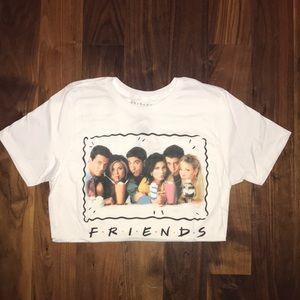 Friends logo, white t shirt